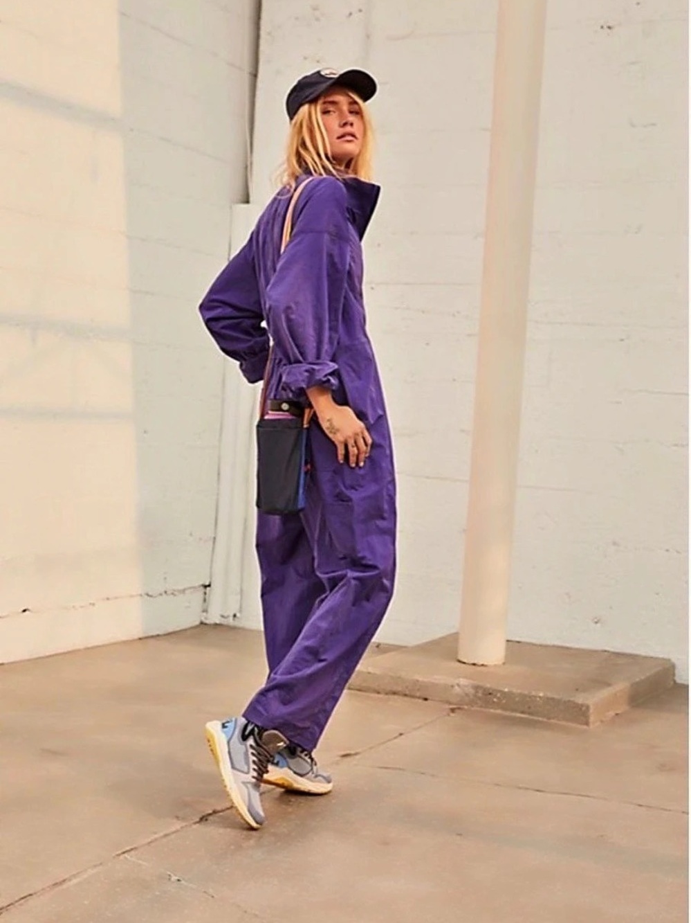 Free People FP Movement Ashani Jumpsuit Purple Small - Picture 2 of 9